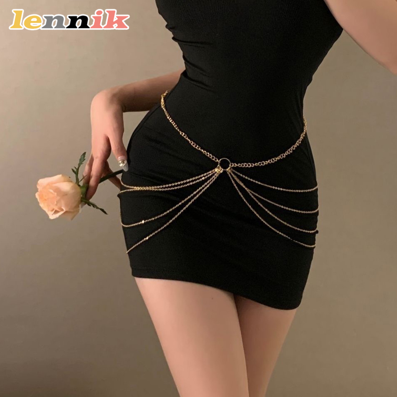 Women'S Fashion Jewellery - LENNIK 태슬 메탈 멀티 레이어 허리
