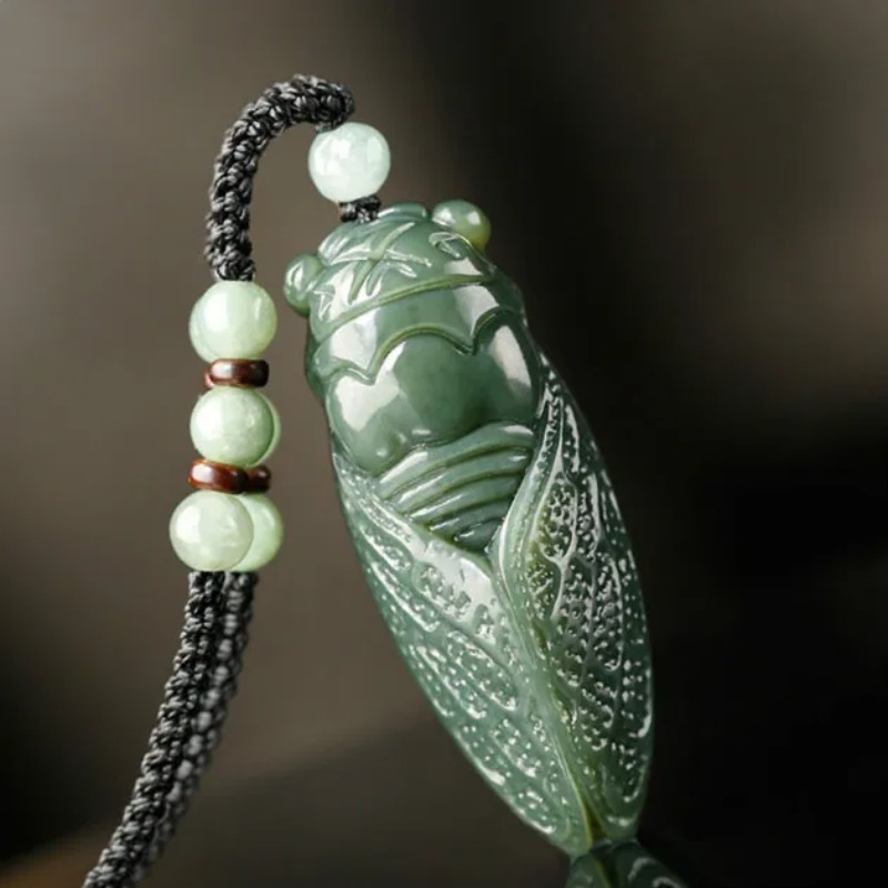 Women'S Fashion Jewellery - 천연 헤티안 옥 매미 펜던트 비즈