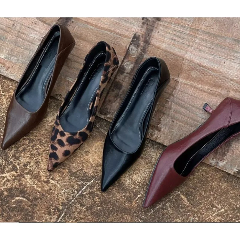 Women'S Fashion Shoes - 2026 여성용 섹시한 하이힐, 버건디 색상의