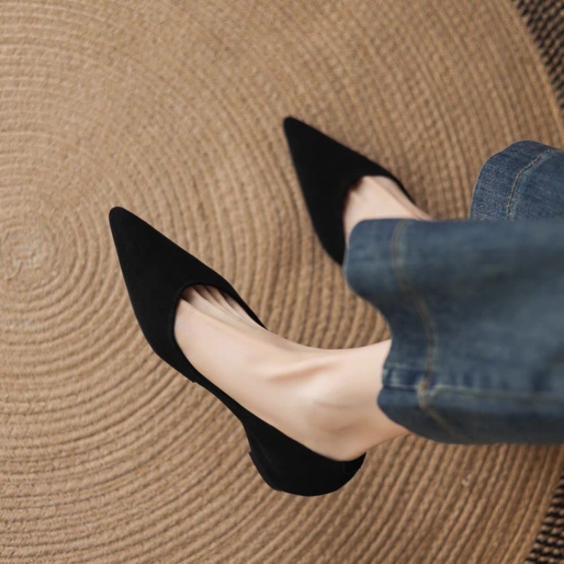 여름 신상 캐주얼 뾰족코 스웨이드 슬립온 플랫 얕은 입 - Women'S Fashion Shoes 리뷰 및 가격