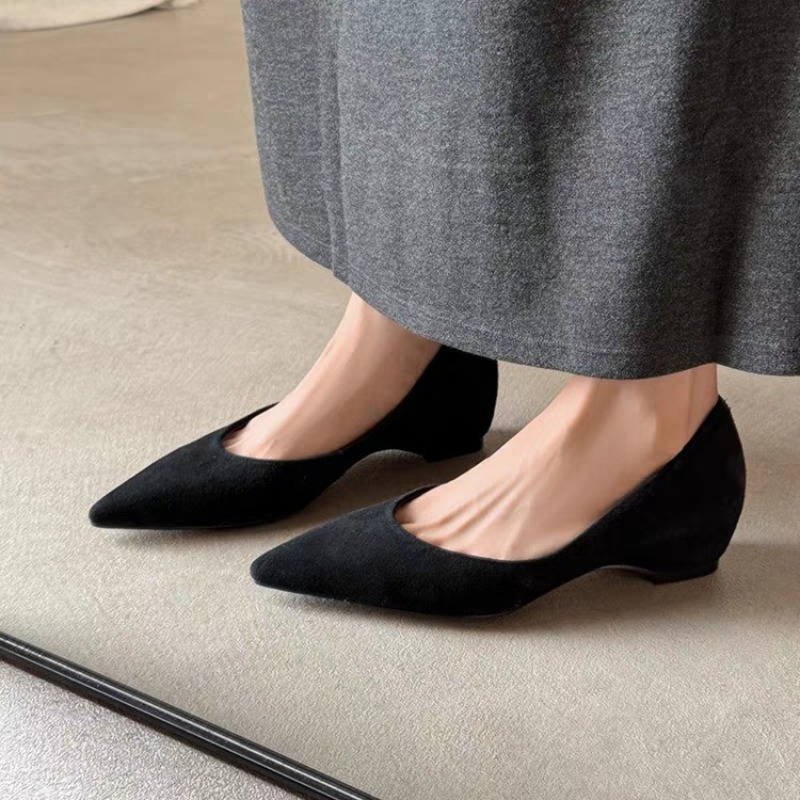 여름 신상 캐주얼 뾰족코 스웨이드 슬립온 플랫 얕은 입 - Women'S Fashion Shoes 리뷰 및 가격