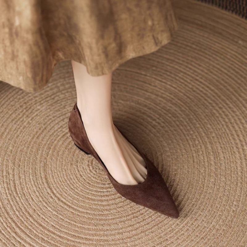 여름 신상 캐주얼 뾰족코 스웨이드 슬립온 플랫 얕은 입 - Women'S Fashion Shoes 리뷰 및 가격