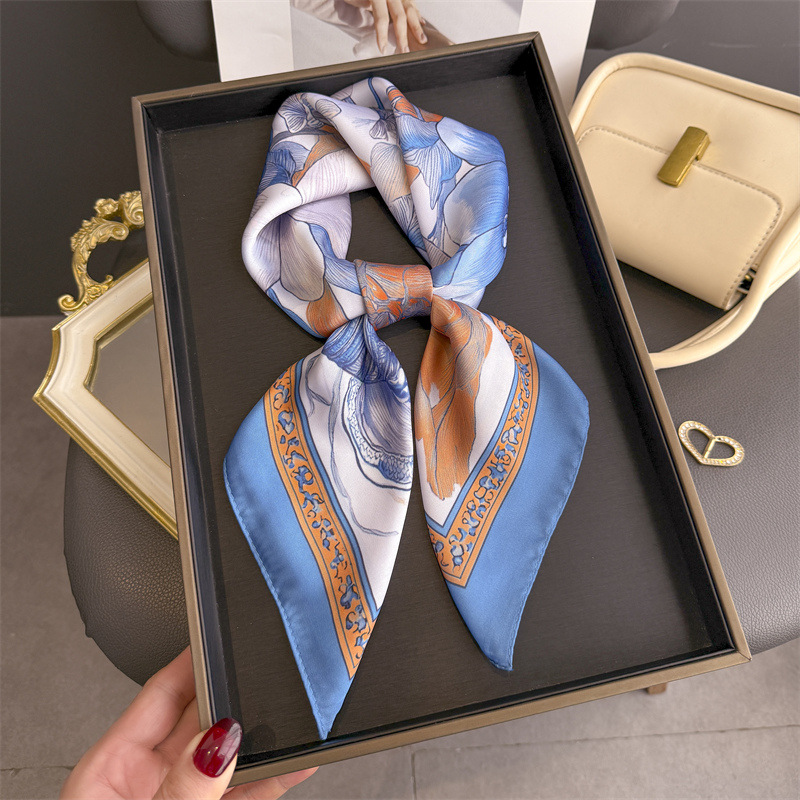 2026년 신상 플로럴 프린트 히잡 실크 스퀘어 스카프 - Women Fashion Necktie 리뷰 및 가격