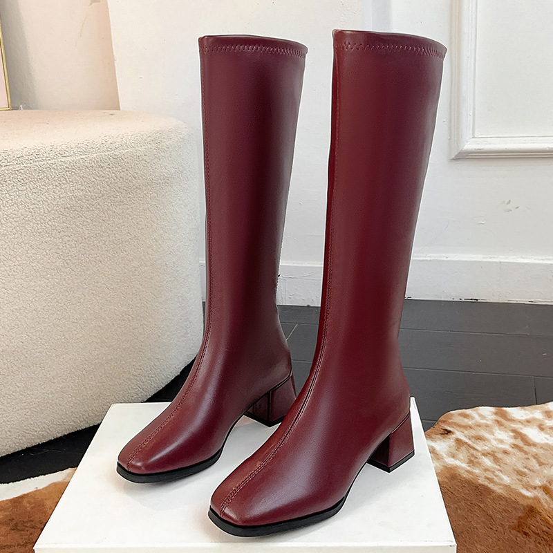 여성 롱부츠 시즌 핫세일 가을 신상 한국 버전 스퀘어토 - Women'S Fashion Knee High Boots 리뷰 및 가격