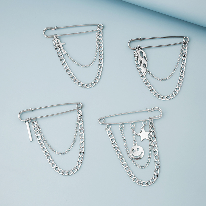 여성용 옷깃 체인 핀, 남성 재킷 청바지 옷깃 브로치, - Women'S Fashion Jewellery 리뷰 및 가격